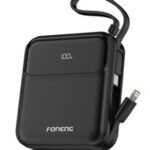 FONENG PX111 10000mAh Mini 22.5W Power Bank with 2 Built-in Cables